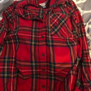 Plaid long sleeve flannel